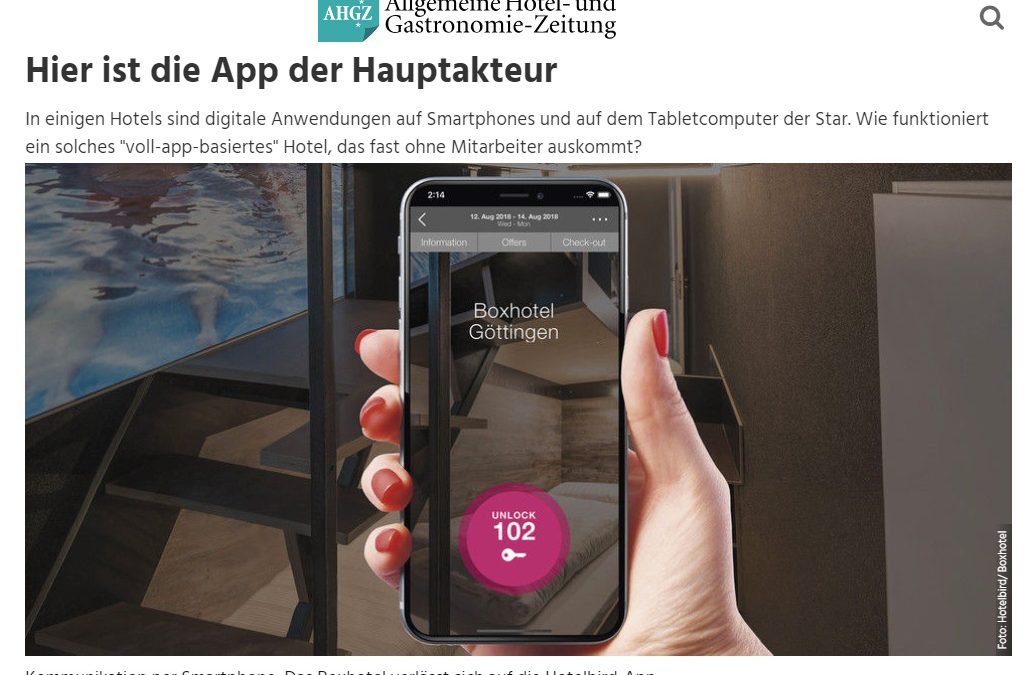 2018/08/26 Allgemeine Hotel- & Gastronomie-Zeitung – Hier ist die App der Hauptakteur