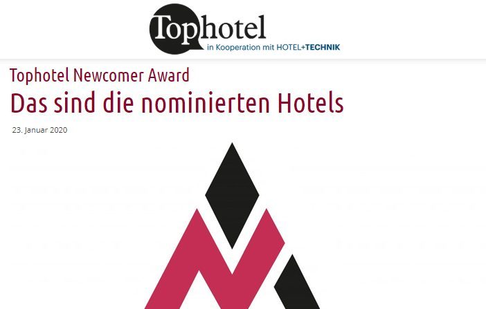 2020/01/23 Tophotel – Newcomer Award Das sind die nominierten Hotels