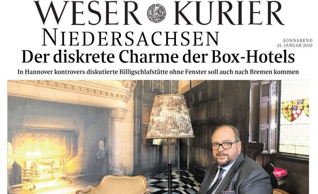 Zeitungsartikel über das Hotel