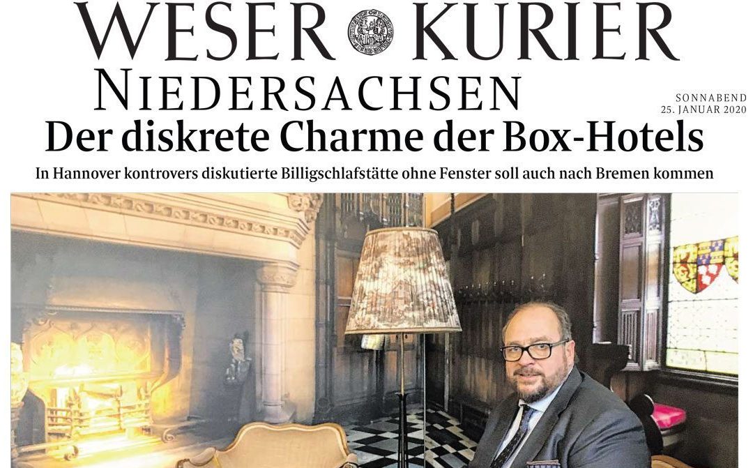 2020/01/25 Weser Kurier – BoxHotel sorgt in Hannover für Kontroversen