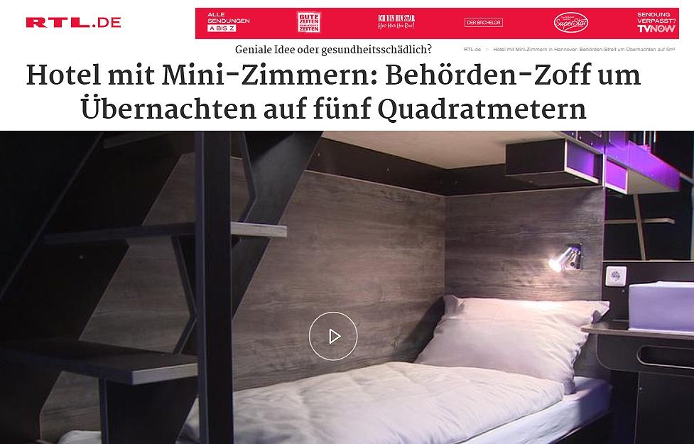 Zeitungsartikel über das Hotel